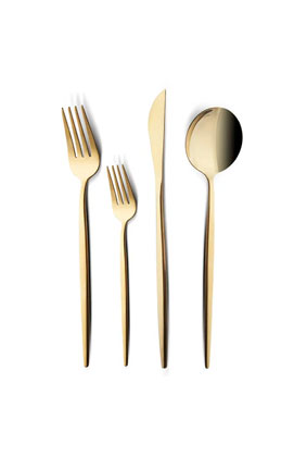 Karaca Bella Shiny Gold V2 Cutlery Set for 6 People, 24 Pieces Karaca Bella Shiny Gold V2 Cutlery Set for 6 People, 24 Pieces