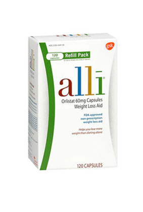 Alli, Weight Loss Refill Pack, 120 Capsules