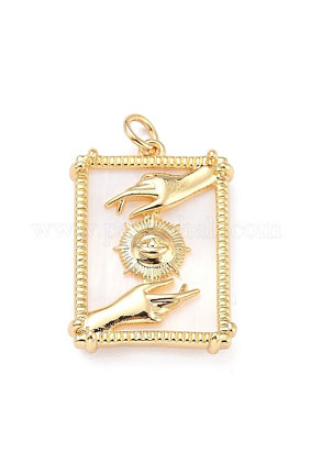 Decorative Jewelry Pendant with Natural Shell – Real 18K Gold Plated Brass