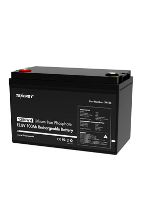 High-Performance 12.8V 100Ah Lithium Iron Phosphate Deep Cycle Battery by Tenergy