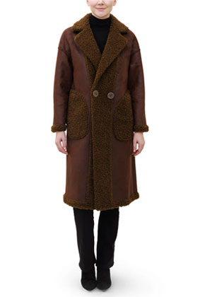 Birchwood – Reversible Faux Sherpa Coat with Notch Collar