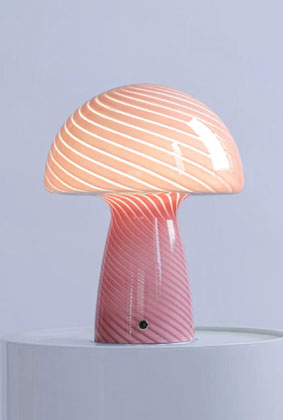 Glass Mushroom Table Lamp