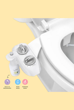 Non-Electric Dual-Nozzle Bidet with Built-in Deodorizing Spray – Rear & Feminine Wash Non-Electric Dual-Nozzle Bidet with Built-in Deodorizing Spray – Rear & Feminine Wash