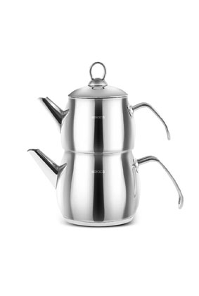 Karaca Belinay Medium-Sized Metal Teapot Set Karaca Belinay Medium-Sized Metal Teapot Set