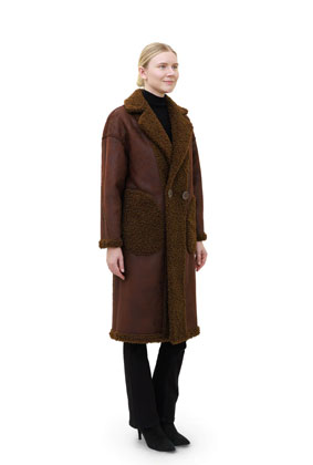 Birchwood – Reversible Faux Sherpa Coat with Notch Collar