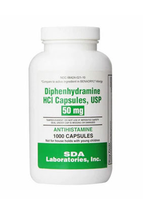 SDA Labs, Diphenhydramine HCL, 50 Mg, 1000 Caps