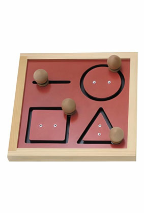 Montessori Geometric Tracing Board – Hands-On Shape Learning & Fine Motor Skills Toy by Alphabet Trains & Toys
