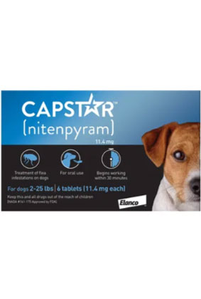 Capstar for Small Dogs 11 mg (2–25 lbs) – Blue Capstar for Small Dogs 11 mg (2–25 lbs) – Blue